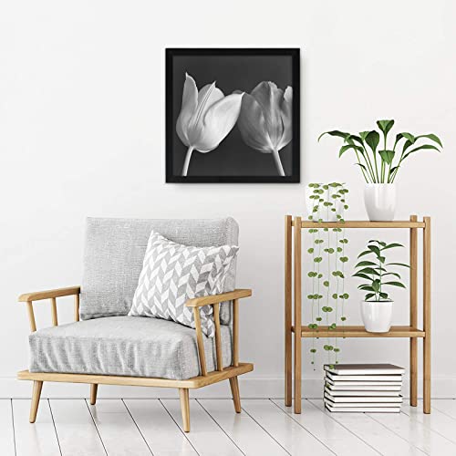 Americanflat 18x18 Picture Frame with Polished Plexiglass - Epic Collection - Square Picture Frame with Engineered Wood - Wide Photo Frames for Wall display - Black