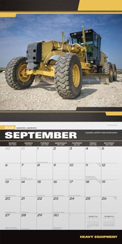 image for Heavy Equipment | 2026 12 x 24 Inch (Hanging) Monthly Square Wall Cale