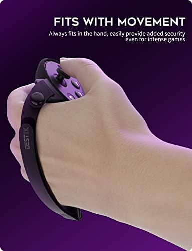 DESTEK CB2 for Meta Quest Pro Controller Grips Cover, Accessories with Knuckle Straps, Adjustable Toughness Velcro Straps and Silicone Grip Cover Protector