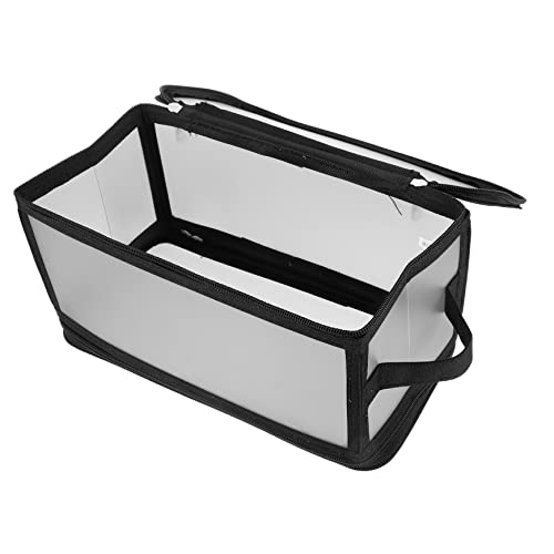 Toddmomy 2Pcs Storage Box Clear Plastic Organizer Bins Cosmetics Storage Box Book Storage Box Black Metal Water Proof Clear Organizer Box Plastic Organizer Box #TOP4