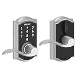 Schlage Touch Camelot Lock with Accent Lever (Satin Chrome) FE695 CAM 626 ACC
