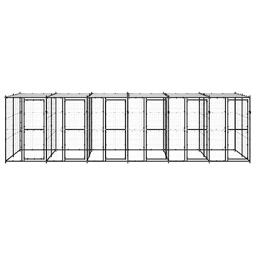 Generisch Outdoor- Hundezwinger Stahl mit Überdachung 14, 52 m², Tier- & Haustierbedarf, Haustierbedarf, Hundebedarf, Hundezwinger &- ausläufe- 3082253-2