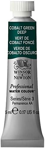 Winsor & Newton Professional Watercolour Paint, Artist Quality, Finest Pigments, Cobalt Green Deep, 5ml Tube