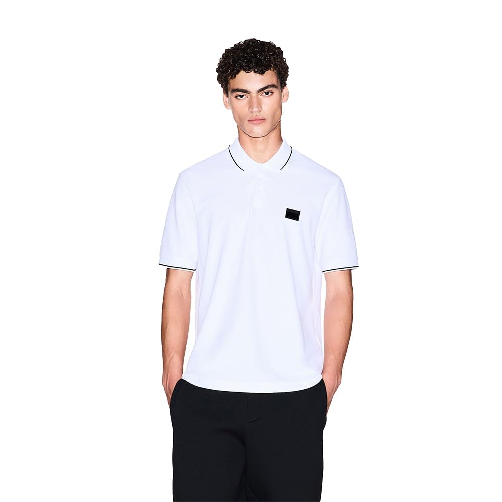 Polo Armani Exchange manches courtes col 3 boutons haut de mode homme