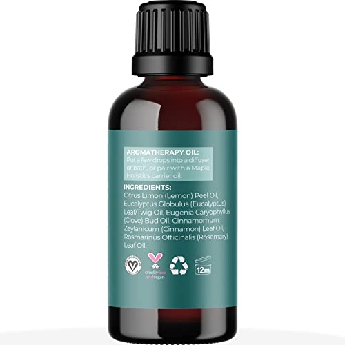 Maple Holistics Essential Oil Set - Breathe Protect And Defend Purifying Essential Oil Blends For Diffuser Aromatherapy And Baths - Relaxing Essential Oils For Diffusers For Home #TOP6