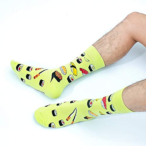 Fun-kledingsokken Voor Heren, Kleurrijke Funky Sokken Voor Mannen, Fancy Nieuwigheid Grappig Patroon Casual Gekamde Katoenen Kantoorsokken, Coole Gekke Sokken Voor Halverwege de Kuit Uniek en Opvallend - Afbeelding 6