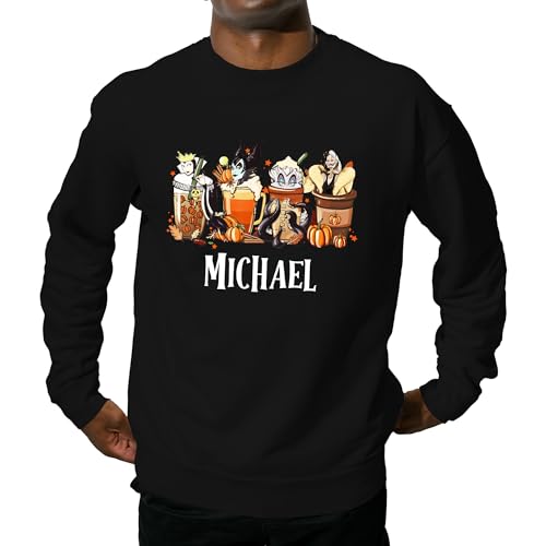 Custom Villain Coffee Lover Halloween Fall Season Sweatshirt3