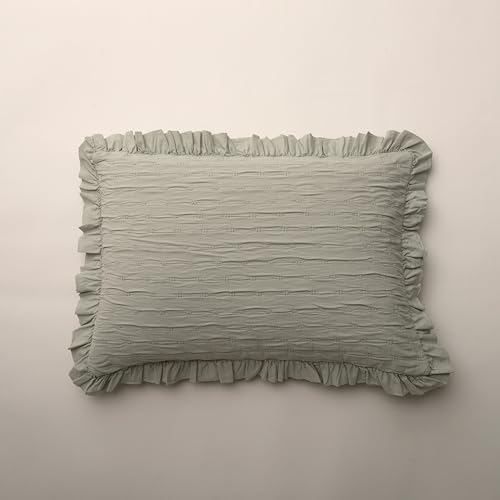 Edredón verde de algodón antialérgico de 190 x 260 cm para evitar el frío 5