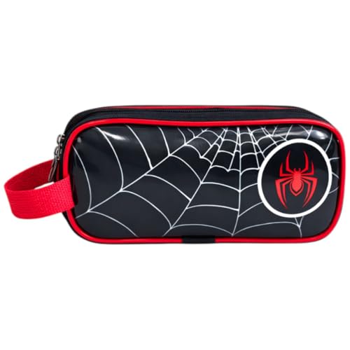 Estojo Escolar Infantil Duplo Masculino Reforçado Premium Menino Aranha Cristal