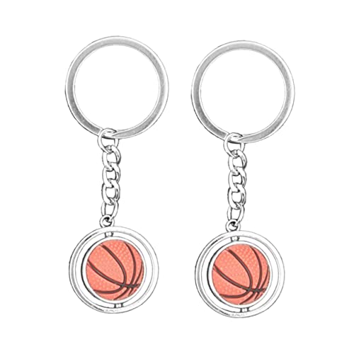 KICHOUSE Lightweight Boys and Girls Keychain Basketball Theme Zinc Alloy Key Ring Birthday