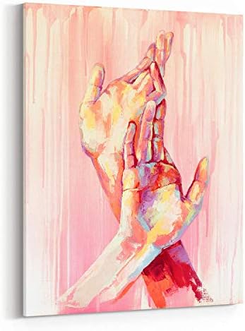 Watercolor Hands Wall Fashion Glam Art Canvas Designer Print