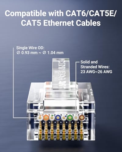 VCE 50 Pack RJ45 CAT6 Connector