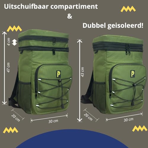 Sac à dos glacière 25L PIEP vert isolé avec bretelles