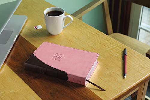 Niv, Premium Gift Bible, Leathersoft, Pink/Brown, Red Letter Edition, Comfort Print: The Perfect Bib