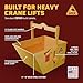 Apex Heavy Duty Self-Dumping Crane Hopper, 1 Cubic Yard Capacity, 8000 lb Load Rating, Watertight MIG-Welded Steel Bucket for Commercial and Industrial Use, Made in USA (1 cu yd)