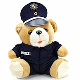 Teddywelt Polizei Teddy mit Blauer Mütze, Plüschtier Kuscheltier Bär...