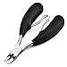 Toenail Clippers for Ingrown or Thick Toenails - JSDOIN Large Handle for Easy Grip + Sharp Stainless Steel - Best Nail Clipper Pedicure Tool for Seniors - Maintain Healthy Nails with Ease (Black)