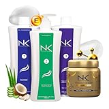 NK Professional Care. Complete Hair Straightening Treatment Kit Steps 1,2,3,4. Hair Surgery with keratin, post-treatment shampoo and restorative mask.