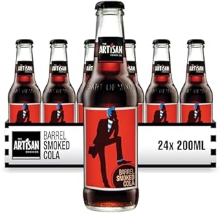 Barrel Smoked Cola by The Artisan Drinks Company - 200mlx24 Cola Bottles - Natural Ingredients - Classic Cola Taste with Cinnamon, Smoked Oakwood, Vanilla & Citrus - Rum Mixer, Bourbon Mixer