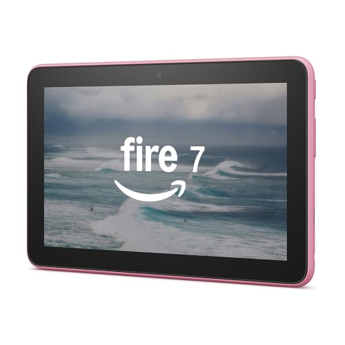 Amazon Fire 7 tablet | 7 display, 16 GB, latest model (2022 release), Rose with Ads