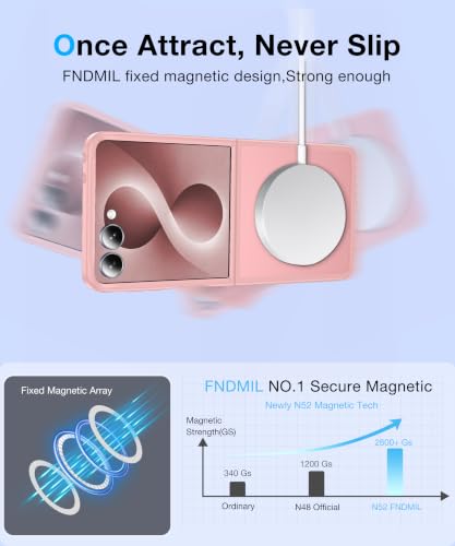 Image of NO.1 Magnetic for Samsung Galaxy Z Flip 8 Case with MagSafe | [Military Grade Drop Tested][Translucent Matte][Anti-Fingerprint] Soft Silicone Bumper for Samsung Flip 8 Case Slim,Pink