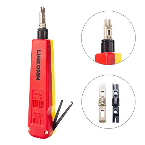 Linkomm Ethernet Network Wire Impact Punch-Down Tool With 66, 110 And Krone Blades #TOP2