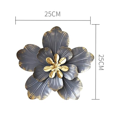 Décoration murale de fleurs en métal 3D pour intérieur moderne
