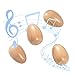 Musfunny Wood Musical Eggs Shakers, 4pcs Egg Maracas Shakers Wooden Hand Percussion Instrument for Adult Musical Education Party Prizes (Natural Wood)