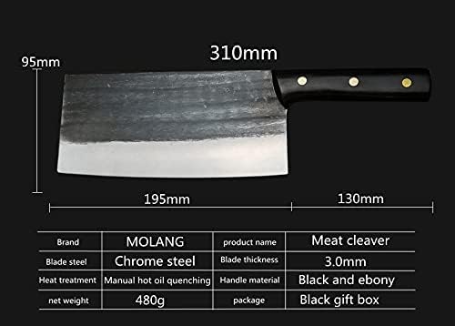 MAYiT Meat Cleaver Knife, 7.5 inch Home cleaver hand-forged Chinese kitchen knife professional chef knife Chinese