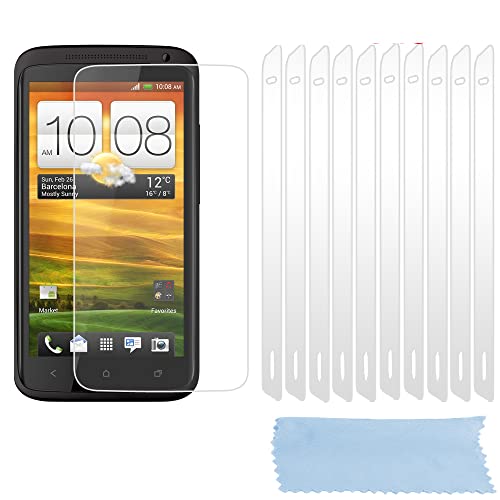 cadorabo Verre Trempé pour HTC One X, 10x Film Transparente Film Protection écran Verre trempé pour HTC One X Vitre Protection – Protecteurs pour Display