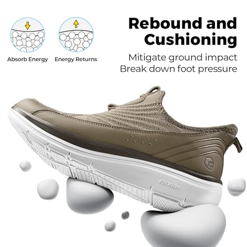Image of FitVille Men's Extra Wide Slip-On Walking Shoes, Hands-Free Orthopedic Sneakers with Arch Support for Plantar Fasciitis, Bunions and Hammertoes - Step Ease V1