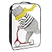 Boîte de rangement pour chaussures de voyage et usage quotidien Ours Scooter Sac à chaussures Organiseur portable étanche jusqu'à 12 m avec double fermeture éclair 4 poches
