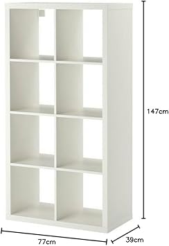 Ikea KALLAX Shelf Unit, White, 30.3 x 58.5 inches 77 x 147 cm, 10275895