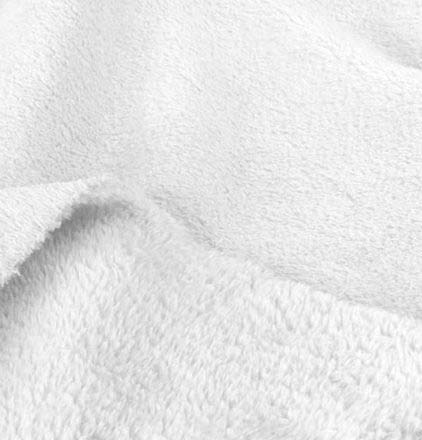 Tela Polar Coraline de color blanco