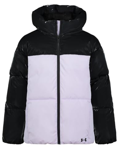 Image of Under Armour Girl's Prime Hooded Puffer Jacket, Lightweight & Water Repellent