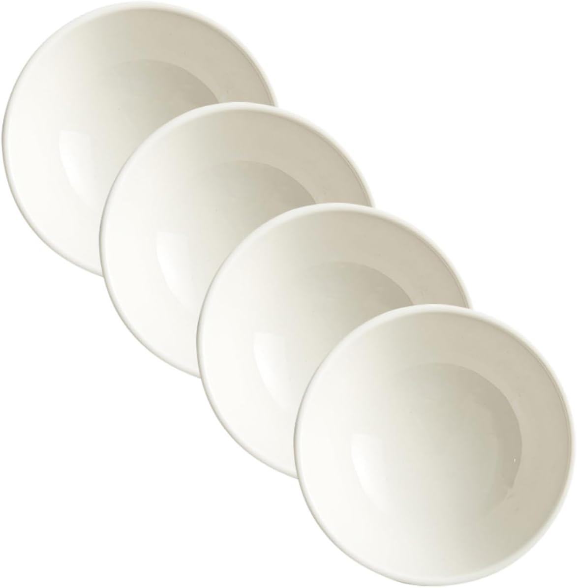 VOSAREA 4pcs Ceramic Dinner Bowls Multi-purpose Serving Bowls for Salad Fruit and Dessert Elegant Japanese Pattern for Home Dining and Entertaining