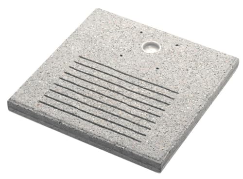 Base Quadrata 40x40x4 cm per Fontane con Ghiera Grande in Cemento Belfer 42/BSE/7 Grigio