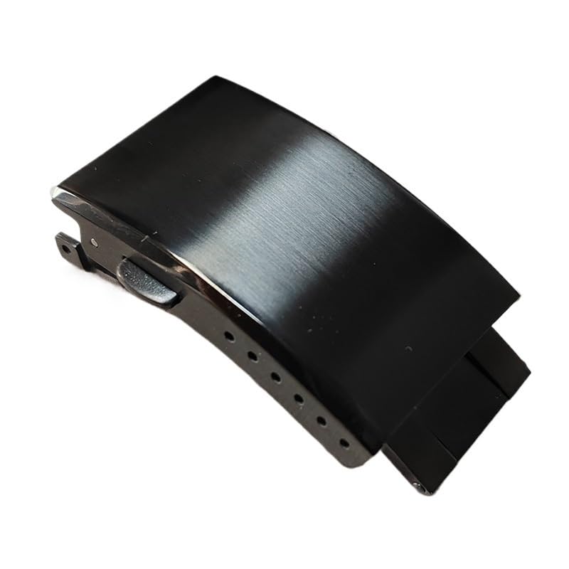 Bracelet de montre acier inoxydable avec fermoir double fermeture bouton métal
