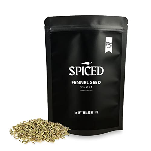 Spiced Whole Fennel Seed 6 Oz. Closable Pack Of Fennel Seeds For Cooking, Seasoning, Grinding Or Toasting, Indian And Italian Recipes Cuisine #TOP21