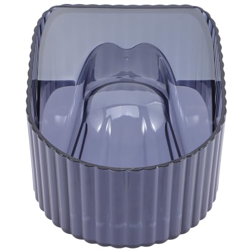 Hemobllo Recipiente para Remojar Uñas Negro Transparente Herramienta de Manicura Acrílica Resistente y Superficie Lisa para Suavizar Cutículas y Retirar Esmalte Adecuado para Uso
