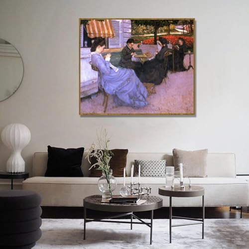 Tableau impressionniste 30x36cm portrait rural cadre teck