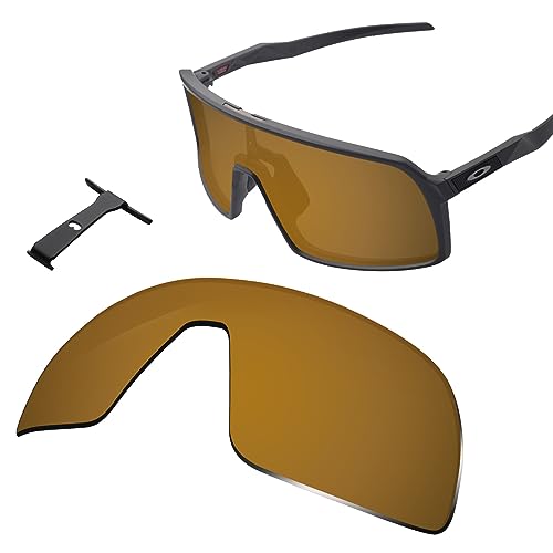 Image of 100% Precise-Fit Replacement Sunglass Lenses & Black Wicket for Oakley Sutro OO9406