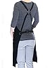 Hudson Durable Goods Professional Grade Chef Apron for Men and Women, 100% Cotton Work Apron for Kitchen, BBQ, and Grill, with Large Pockets for Tools, Towel Loop, Crossback Design - One Size, Navy #2