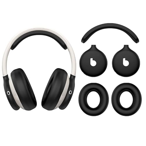 NIUQCTIAN �V���R���ی�P�[�X�Z�b�g Beats 360 �p�� �w�b�h�o���h�E�C���[�`�b�v�E�n�E�W���O �S�ʕی� | �_��V���R���f�� ���E�Ռ��E����h�~ ���E�ȒP ����~�߉��H 3 �_�t���J�o�[ �w�b�h�z���ی�