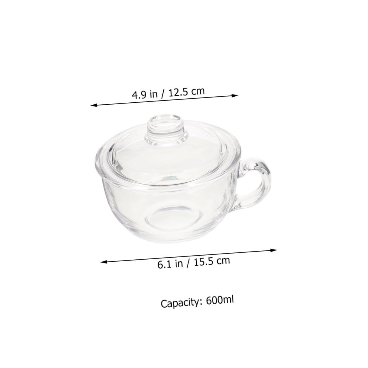 TOYANDONA 2 pezzi Tazza in Vetro Trasparente con Coperchio per Latte e Acqua Mug Multiuso per Colazione e Bevande Calde Design Ergonomico e Resistente