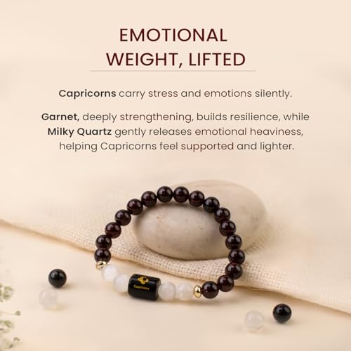 Image of Astrotalk Zodiac Bracelet with Raw Selenite Plate | Healing Crystals for Protection & Emotional Balance | Citrine & Tiger Eye | Bracelet for Man & Woman | Gift for Man & Woman