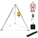 Confined Space Aid Tripod Kit – 1200 Lb Winch, 8' Adjustable Steel Legs, 98' Anti-Rotation Cable, 33' Fall Protection, Fall Arrester, Storage Bag – Industrial Equipment for Manhole & Tunnel Ope
