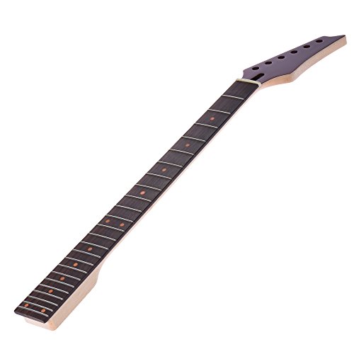 ammoon 24 Frets Electric Guitar Fretboard Replacement Maple Neck