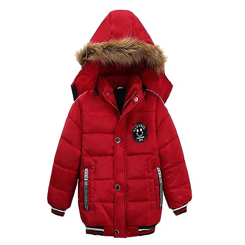Boys Winter Warm Hooded Jacket Windproof Outdoor Casual Snow Coat