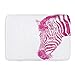 Tapis de bain pour salle de bain, motif tête de zèbre vibrant portrait, aquarelle, aquarelle, murky, aquarelle, tapis de sol antidérapant, tapis de sol doux, tapis de décoration d'intérieur en peluche
